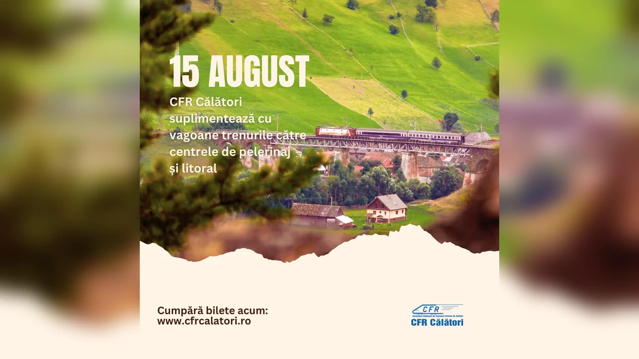 15 august pe calea ferată: CFR pune toată capacitatea pe masă