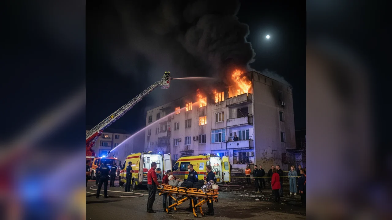 Caracal, strada Craiovei: deces la SJU Slatina după incendiu
