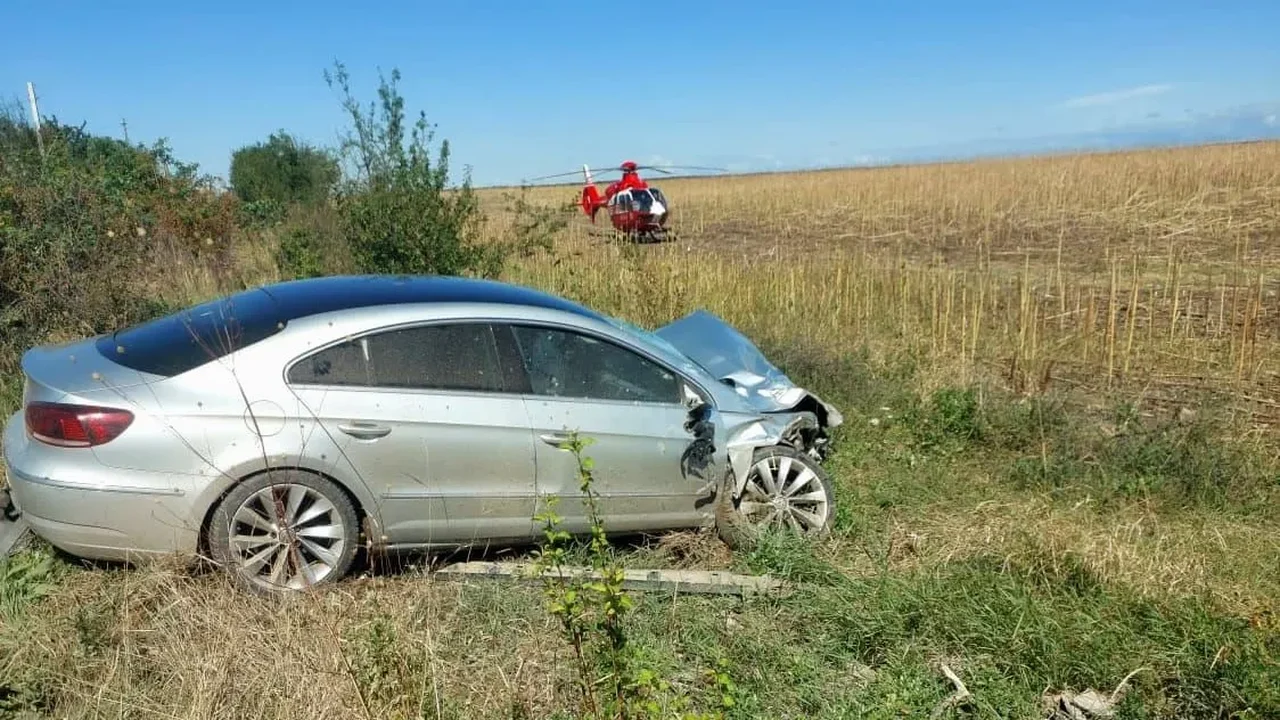 DJ 703 Baldovinești: accident, ISU cu descarcerare
