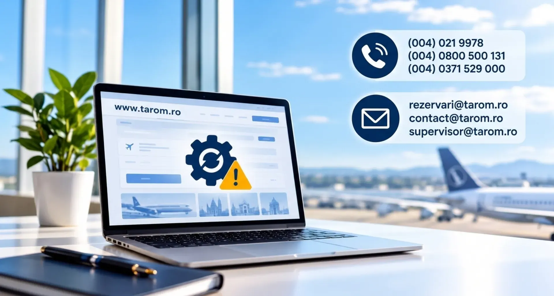 Pe scurt: TAROM actualizează site-ul; zborurile rămân normale