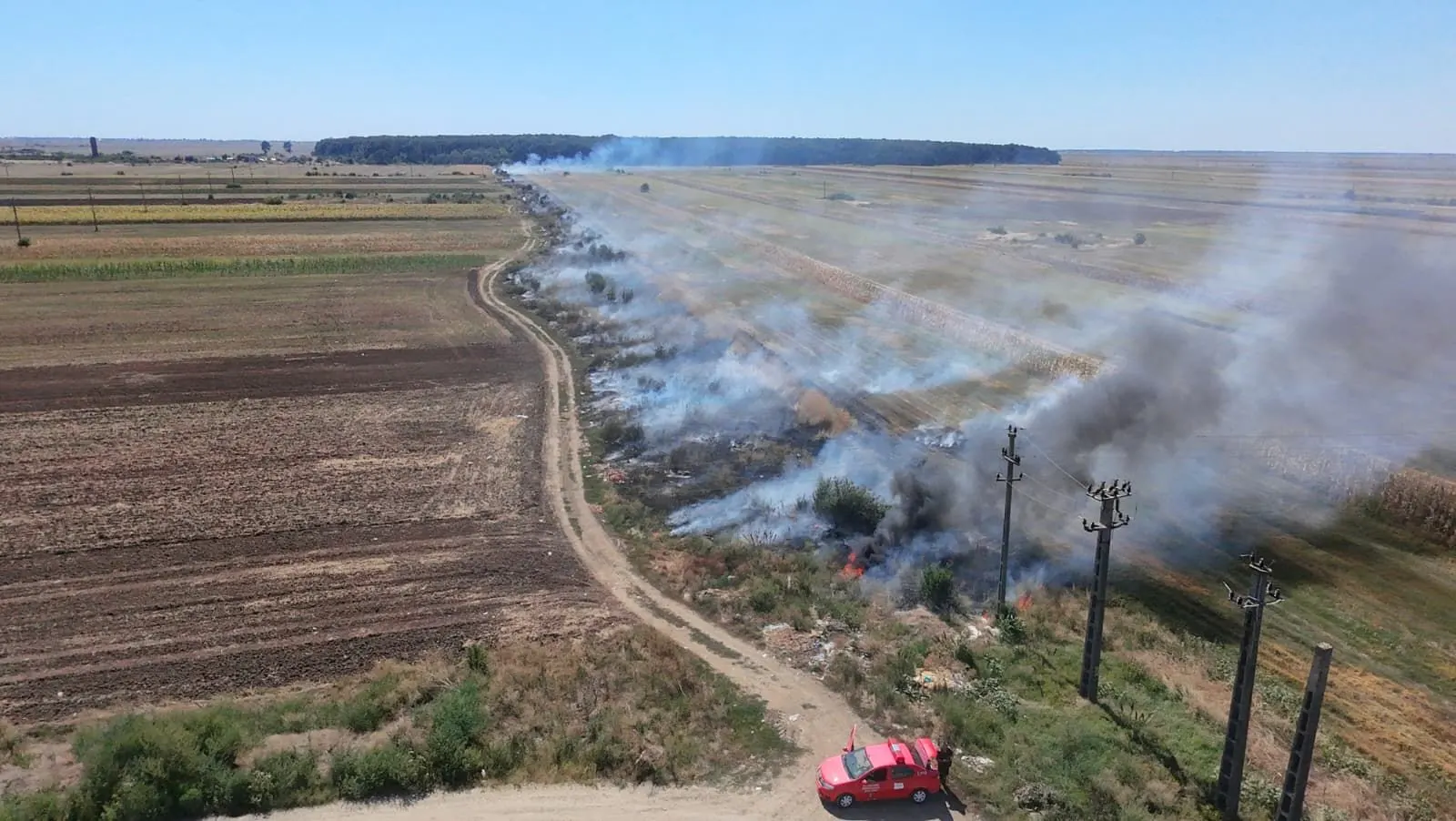 Rezumat: 20 de hectare arse la Orbeasca de Sus