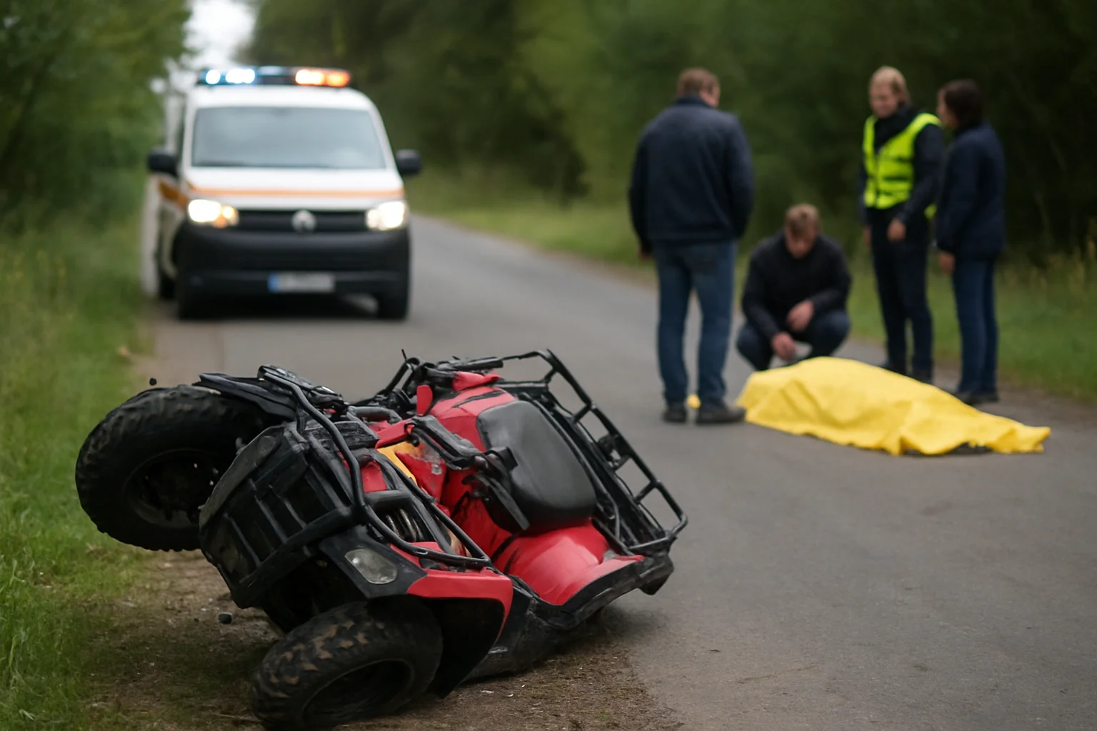 Vlădești: ATV mortal în pârâul Bahna — un decedat, un rănit din București